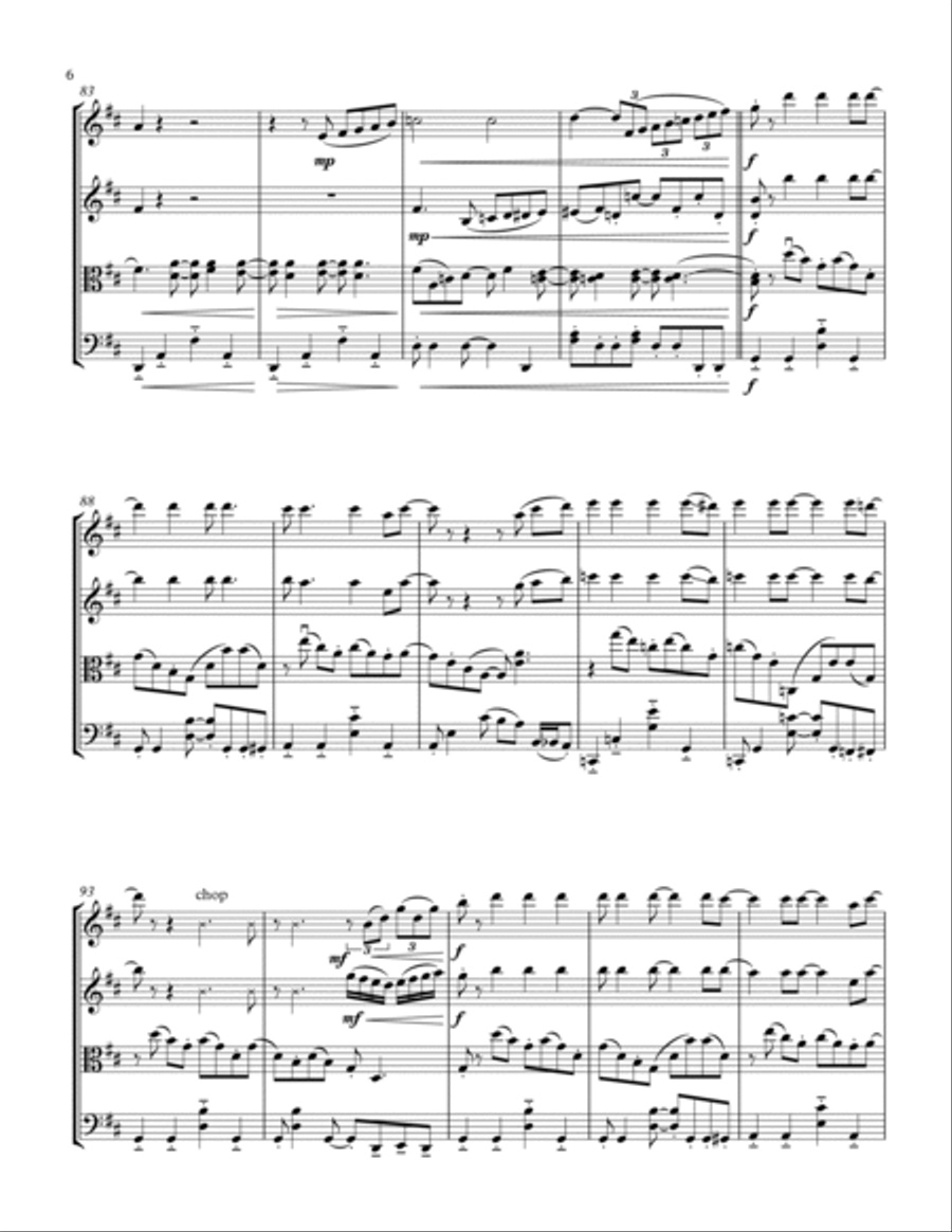 Brain Damage String Quartet scores gallery preview page 6