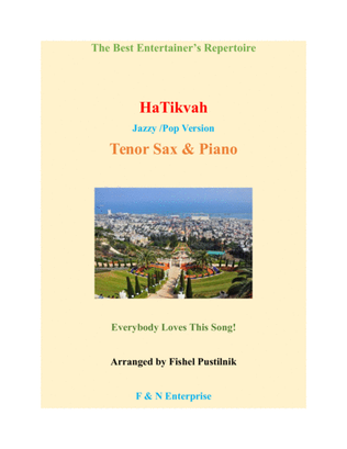 Book cover for "HaTikvah" for Tenor Sax and Piano