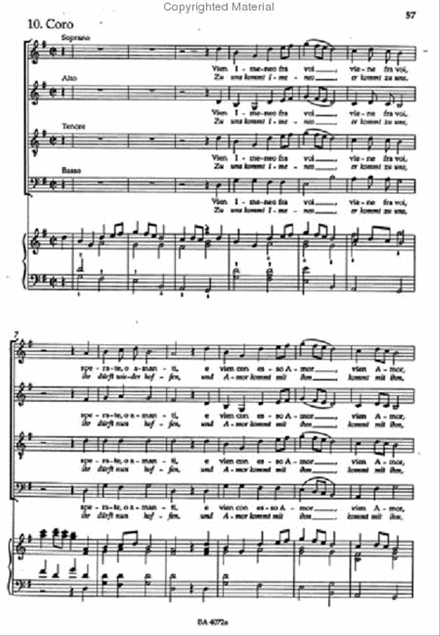 Imeneo HWV 41 Mixed Choir scores gallery preview page 2