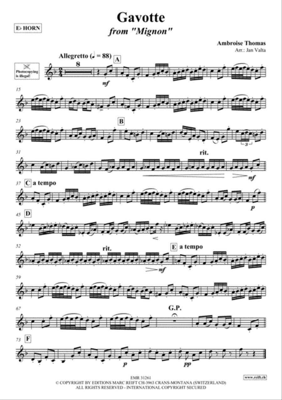 Gavotte Horn scores gallery preview page 2