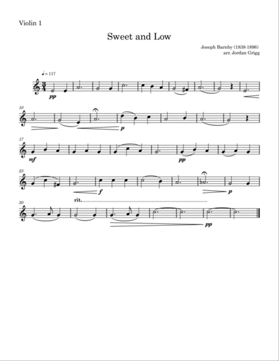 Sweet and Low (string quartet) String Quartet scores gallery preview page 3