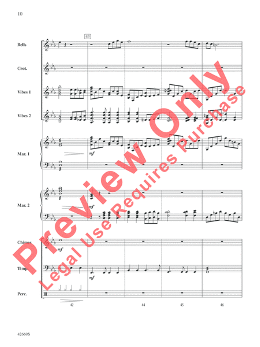 The Prayer The Prayer Percussion Ensemble scores gallery preview page 11