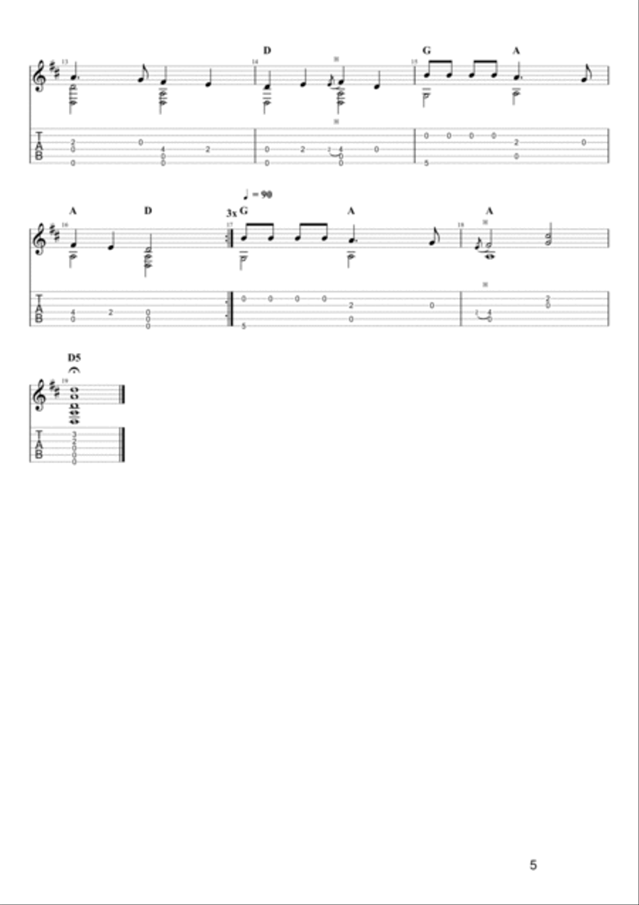10 CHRISTMAS SONGS FOR FINGERSTYLE GUITAR Acoustic Guitar scores gallery preview page 6