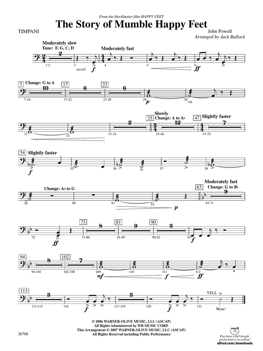 The Story of Mumble Happy Feet: Timpani