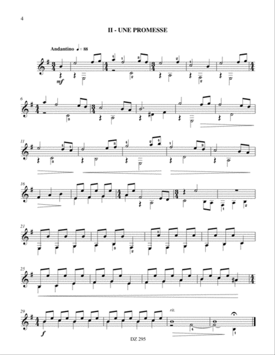 Petit album évocateur et facile, vol. 2 Classical Guitar scores gallery preview page 4