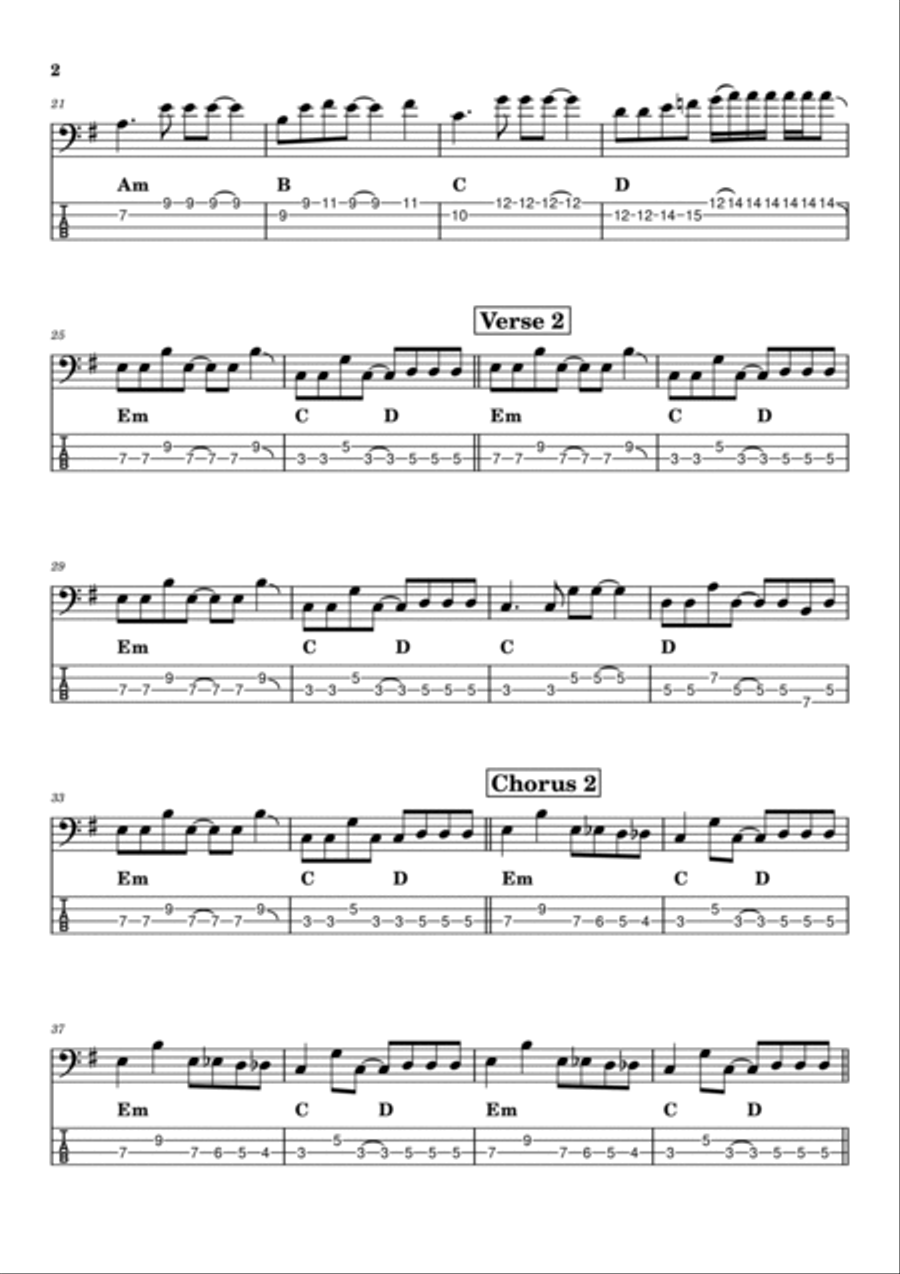 I'm Eighteen Guitar Tablature scores gallery preview page 2