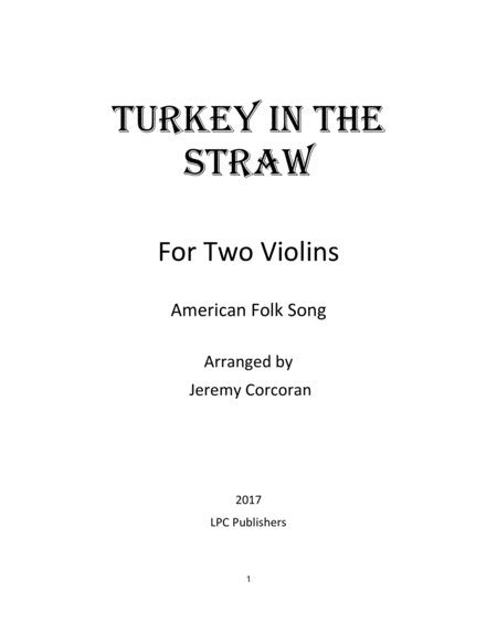 Turkey in the Straw for Two Violins image number null