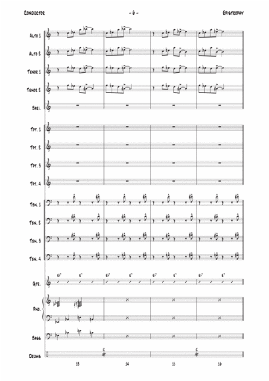 Epistrophy Jazz Ensemble scores gallery preview page 6