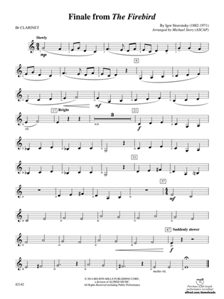 Finale from The Firebird: 1st B-flat Clarinet