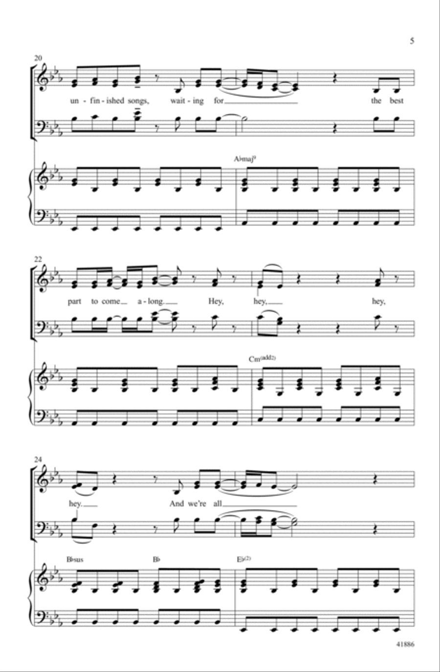 Unfinished Songs Unfinished Songs Choir scores gallery preview page 4