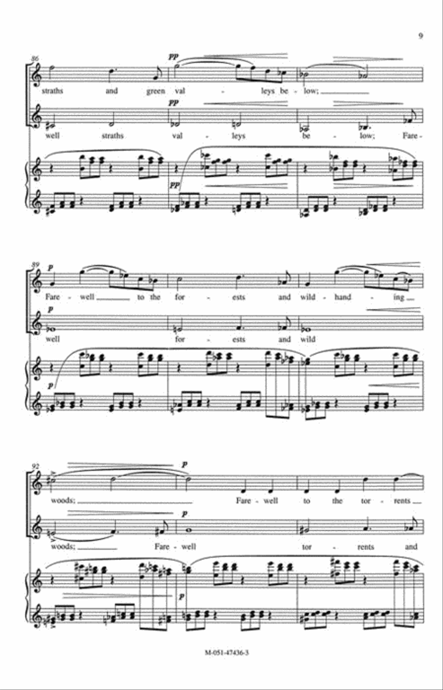 Highlands, Farewell (Aria) SSAA scores gallery preview page 3