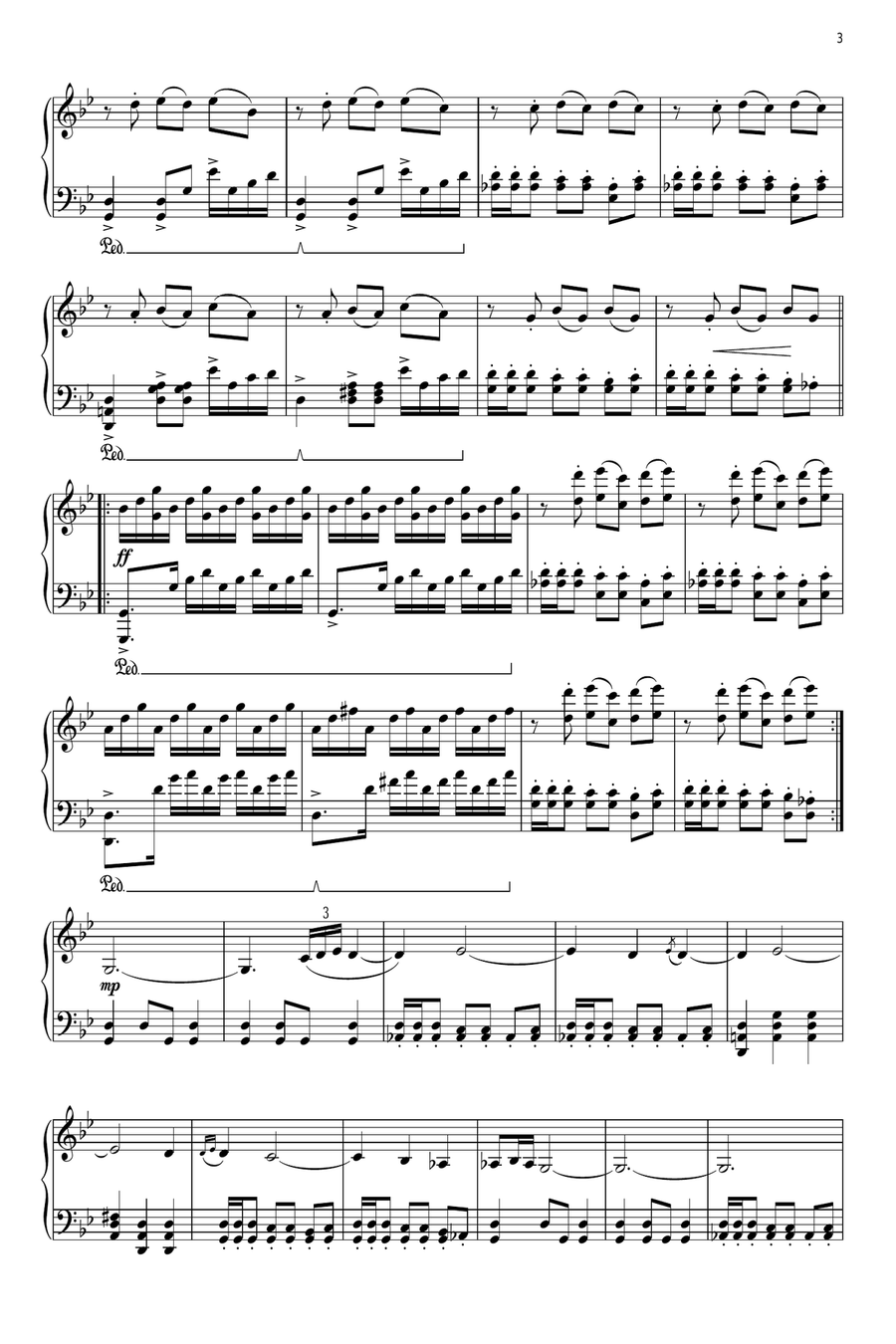 Prelude To War Piano Solo scores gallery preview page 3