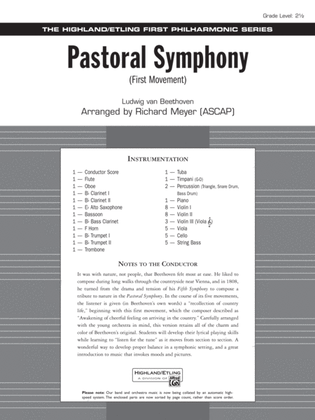 Book cover for Pastoral Symphony (First Movement): Score