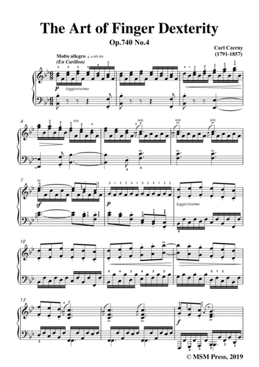 Czerny-The Art of Finger Dexterity,Op.740 No.4,for Piano image number null