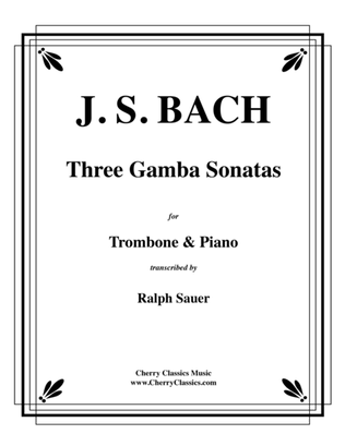 Book cover for Three Gamba Sonatas for Trombone & Piano