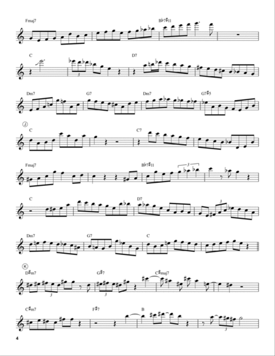 Cherokee (Indian Love Song) Tenor Saxophone scores gallery preview page 4
