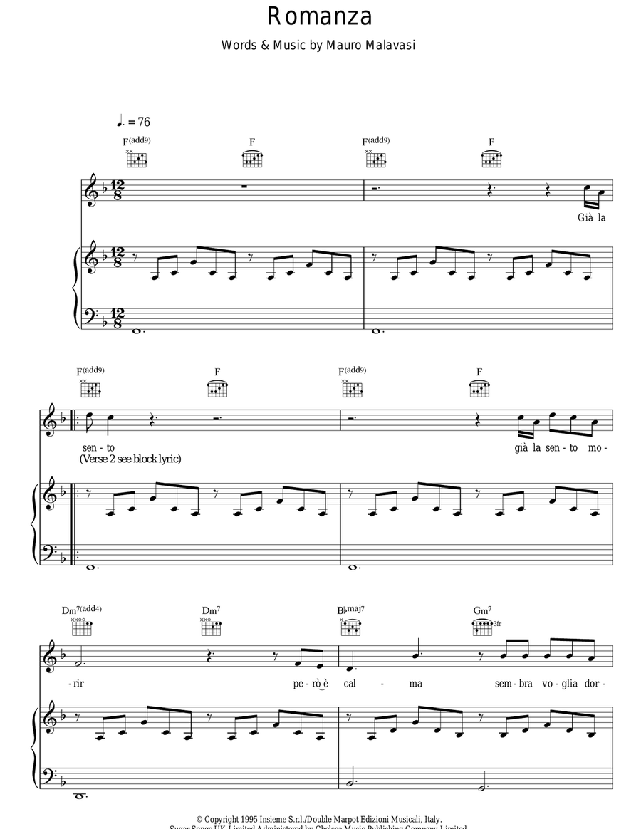 Romanza Acoustic Guitar scores gallery preview page 1