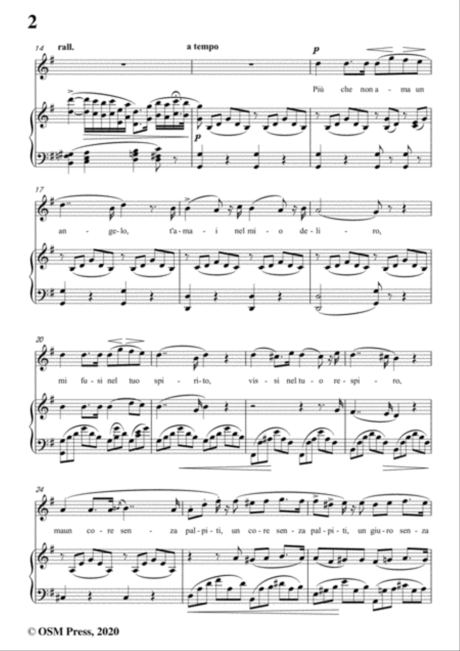 Donizetti-L'amor funesto,in G Major,for Voice and Piano Voice Solo scores gallery preview page 4