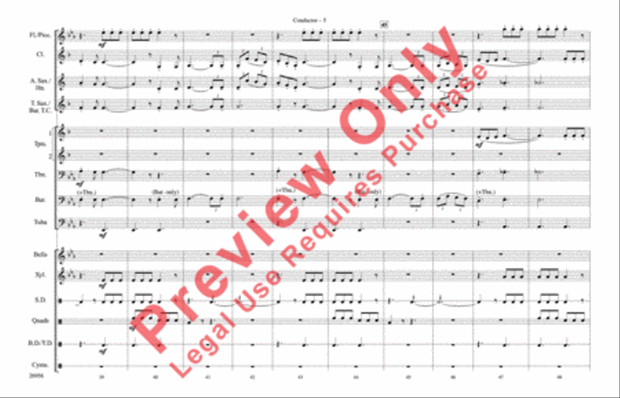 Superman Theme Marching Band scores gallery preview page 6