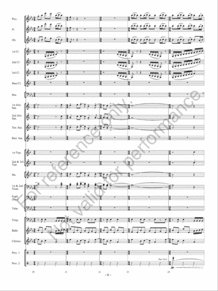 Sparkling Lights Concert Band scores gallery preview page 7