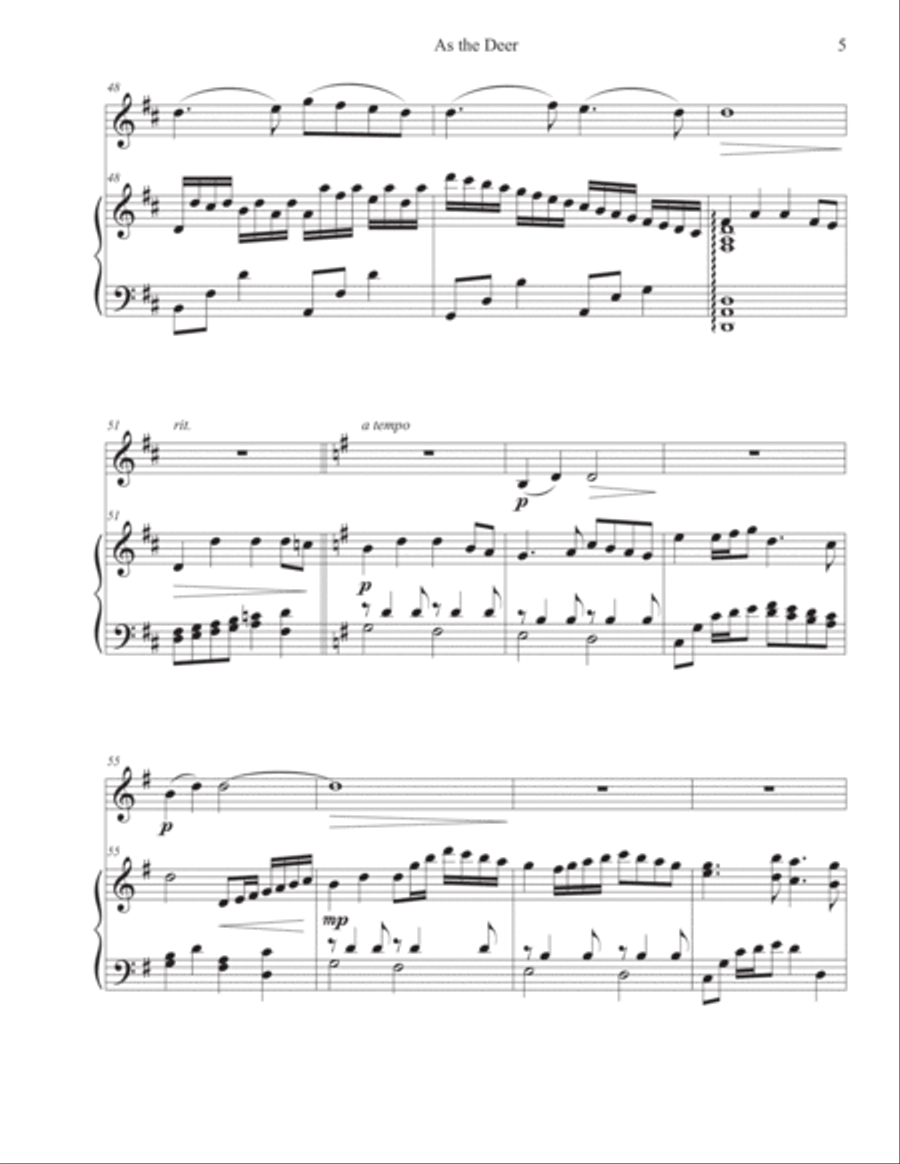 As The Deer As The Deer Violin Solo scores gallery preview page 5