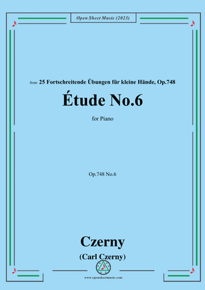 Book cover for C. Czerny-Exercise No.6,Op.748 No.6