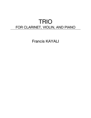 Book cover for Trio for Clarinet, Violin, and Piano