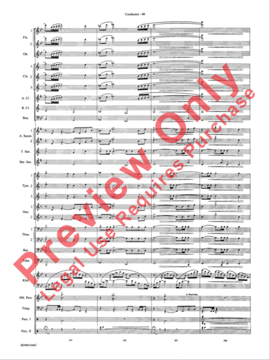 To the Summit! (Strive for the Highest) Concert Band scores gallery preview page 44