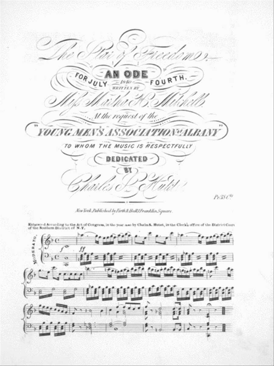 The Star of Freedom. An Ode for July Fourth, 1840 4-Part scores gallery preview page 2