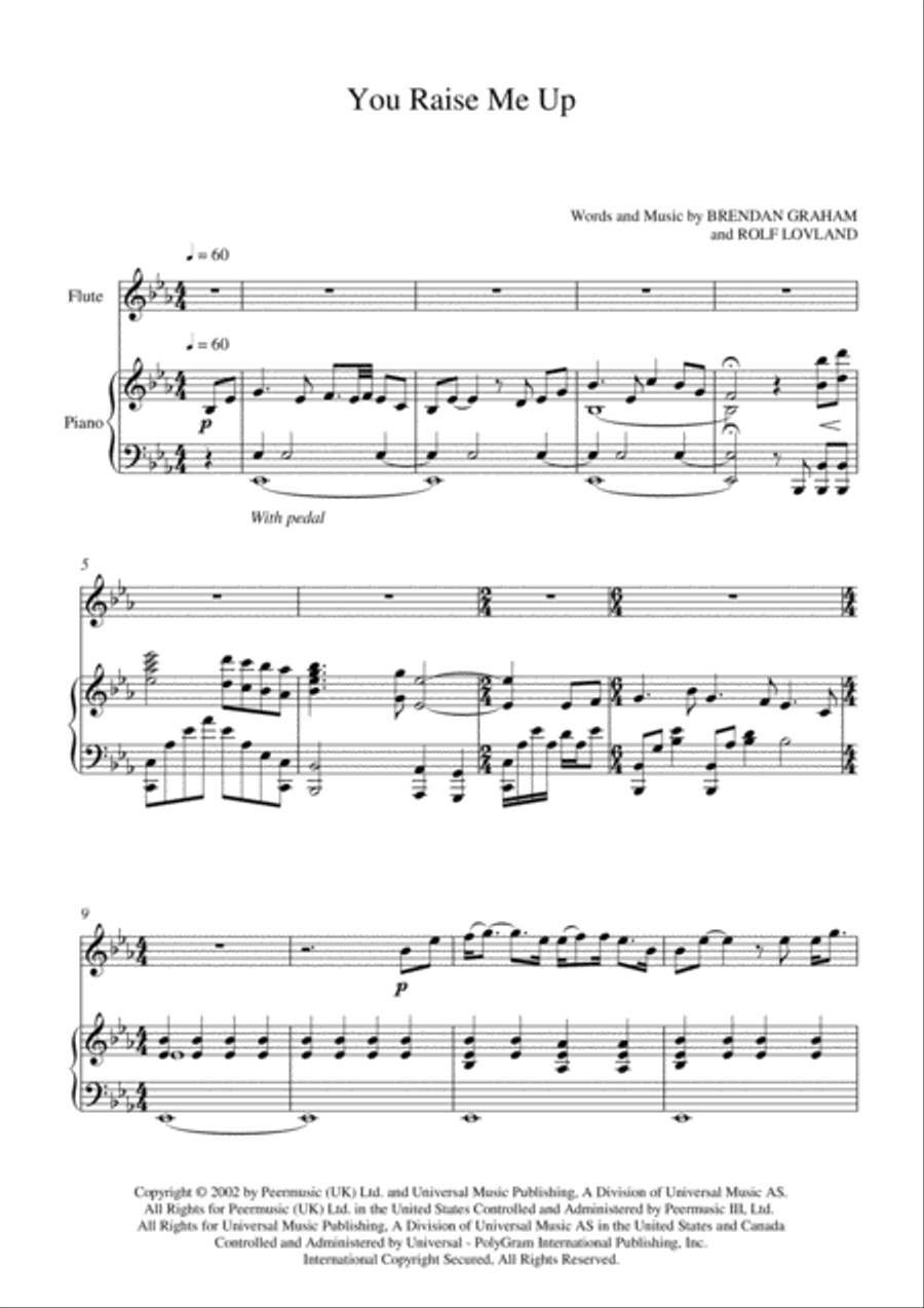 You Raise Me Up Piano scores gallery preview page 3