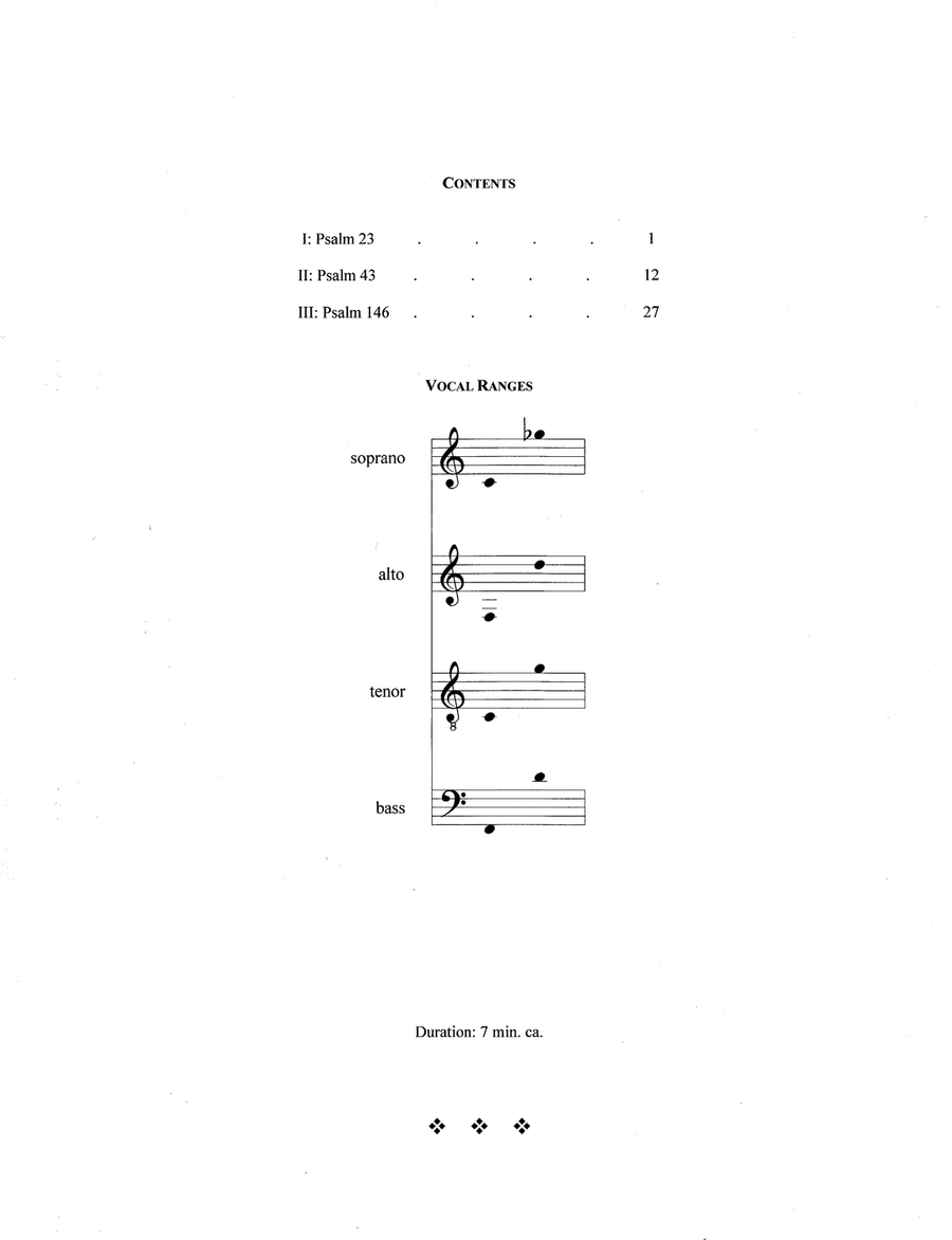 Three Psalms (2018) Three Psalms (2018) 4-Part scores gallery preview page 2