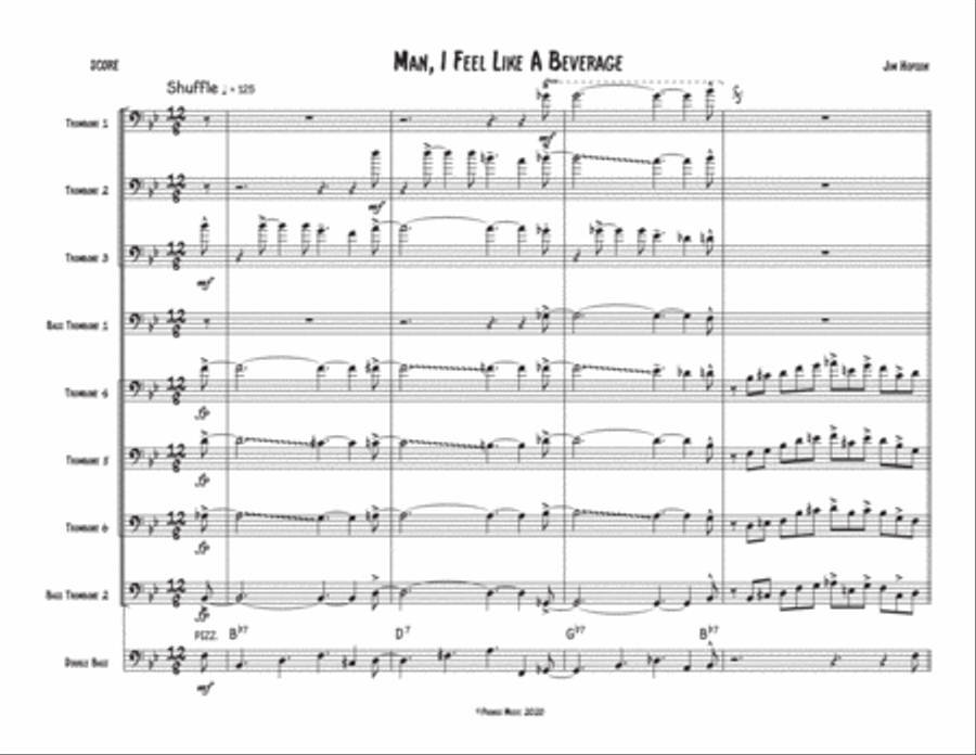Man, I Feel Like A Beverage Brass Ensemble scores gallery preview page 3