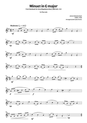 Minuet in G major (flute solo)