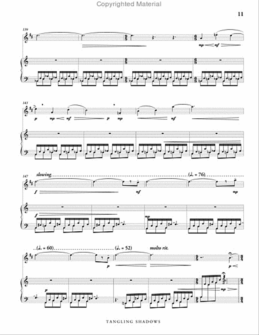 Tangling Shadows, Version 2 (score & parts) B-Flat Clarinet scores gallery preview page 12