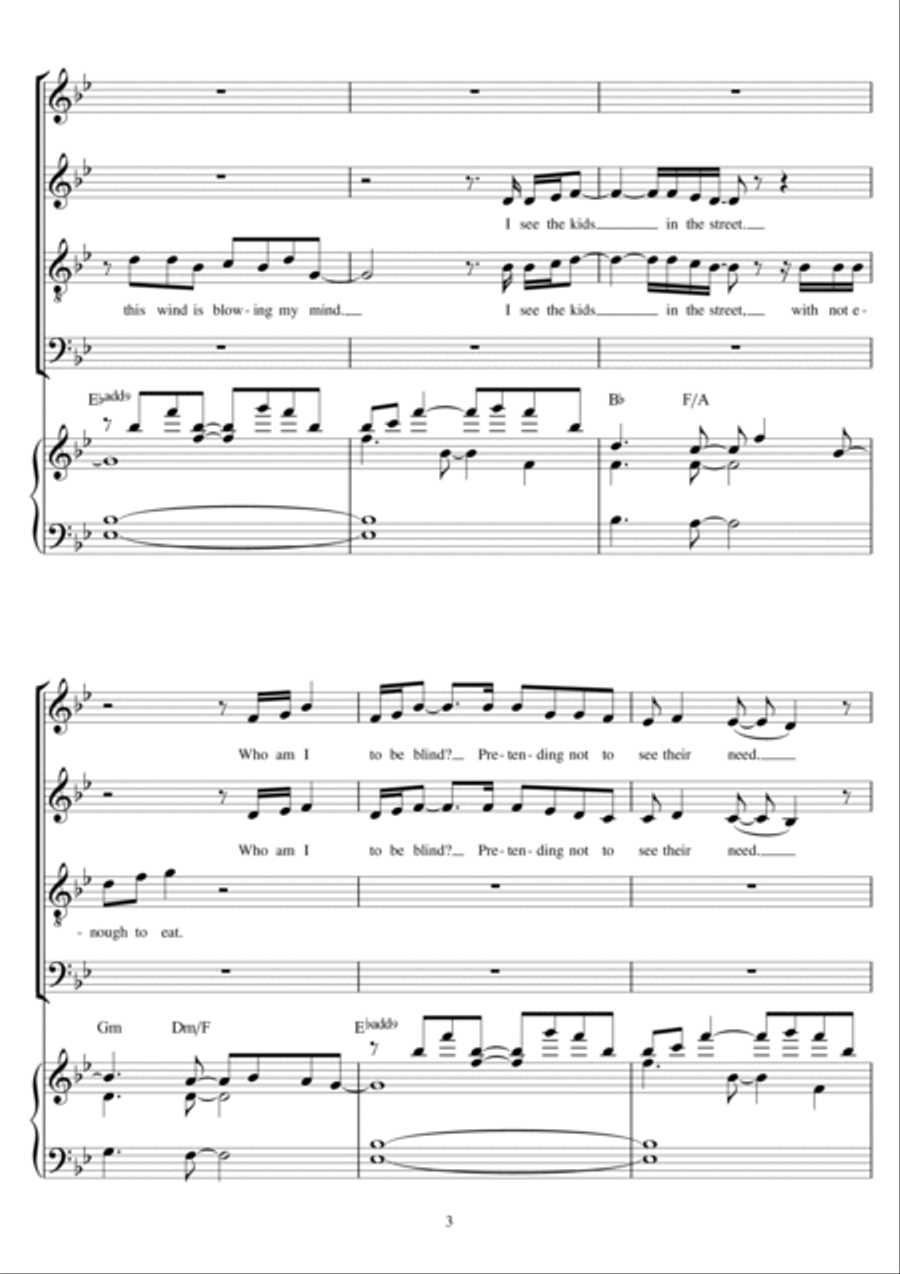Man In The Mirror (arr. Jonathan Wikeley) 4-Part scores gallery preview page 3