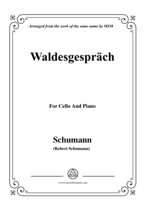 Book cover for Schumann-Waldcsgespräch,for Cello and Piano