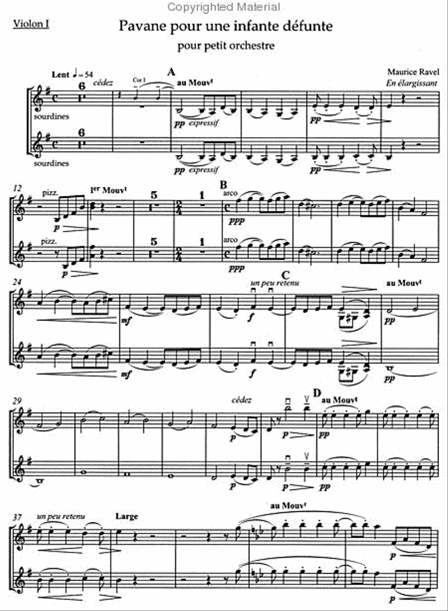 Pavane pour une infante defunte for small Orchestra Chamber Orchestra scores gallery preview page 2