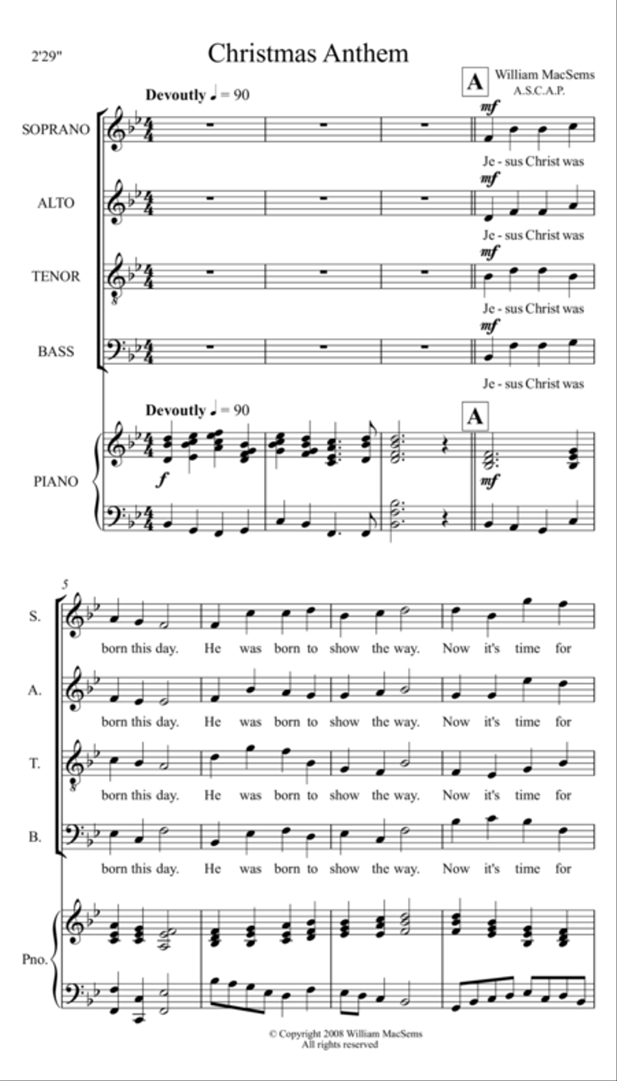 A Christmas Anthem Choir scores gallery preview page 1
