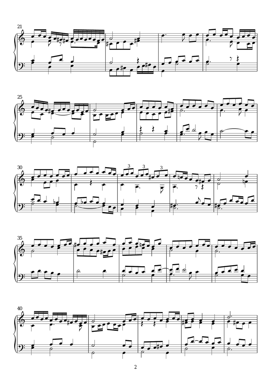 Two Variations On 'Nun Lob Mein Seel Dem Herren' Piano Solo scores gallery preview page 2