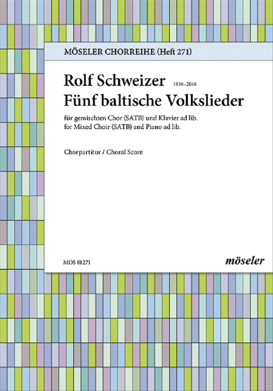 Five Baltic folk songs 4-Part scores gallery preview page 1