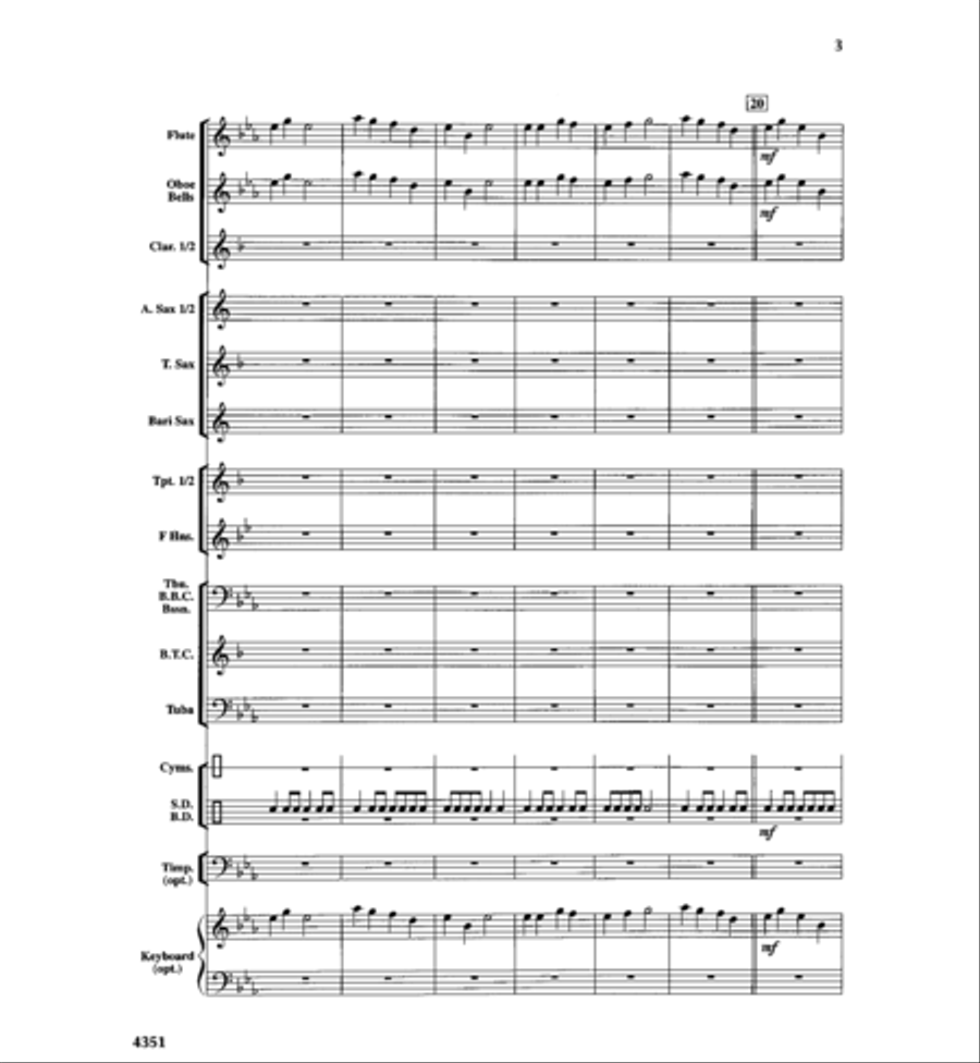 Fanfare on Good King Wenceslas Concert Band scores gallery preview page 4