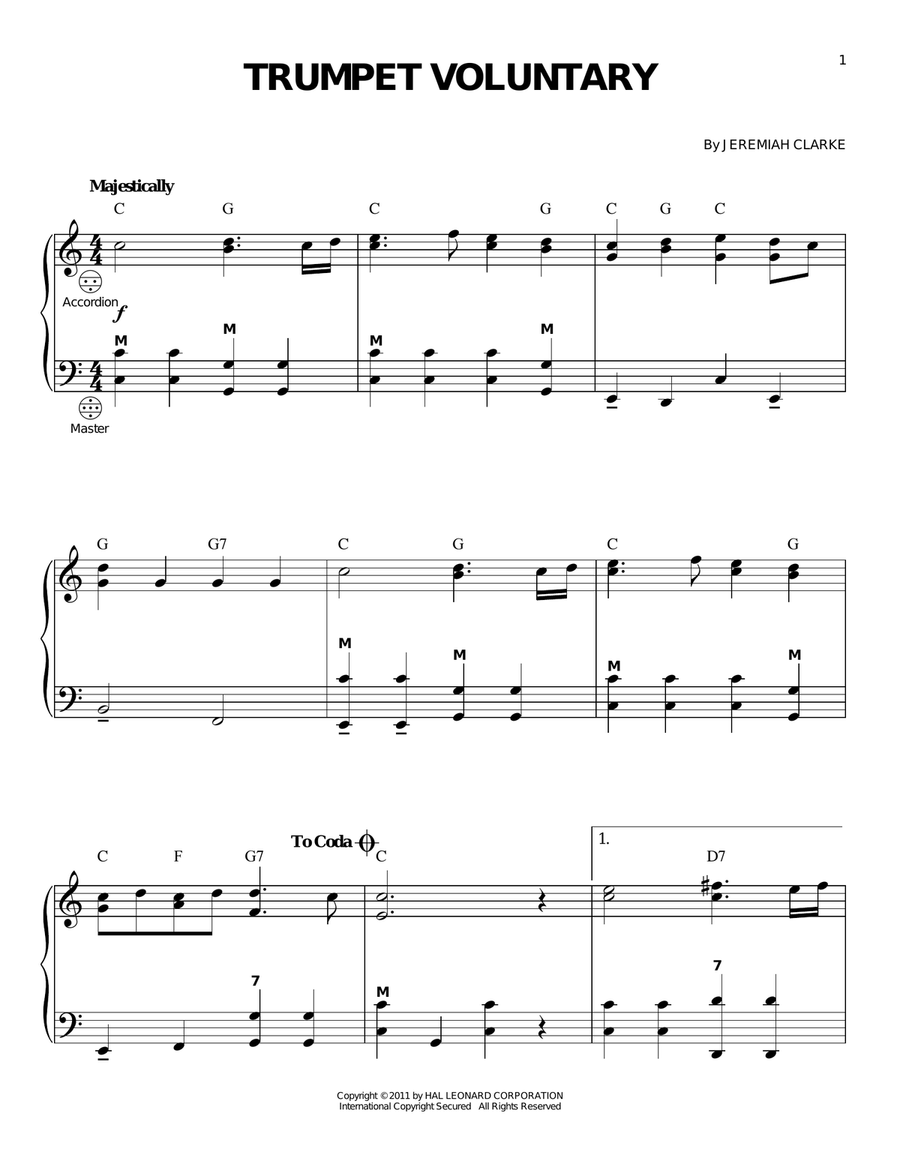 Trumpet Voluntary Trumpet Voluntary Trumpet scores gallery preview page 1