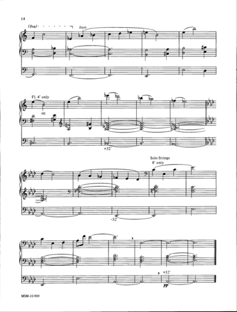 Four Lyrical Pieces for Organ Organ Solo scores gallery preview page 8