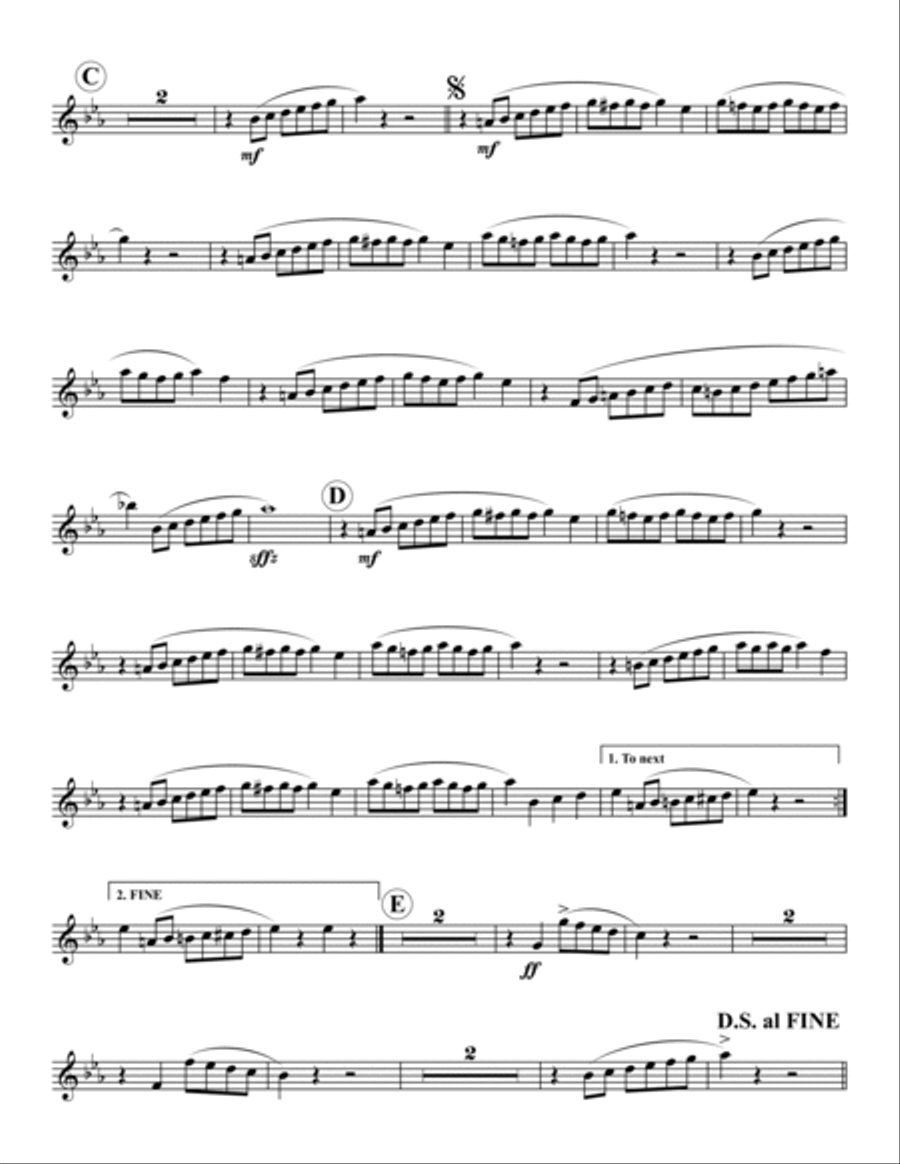 Rolling Thunder March Brass Quintet scores gallery preview page 6