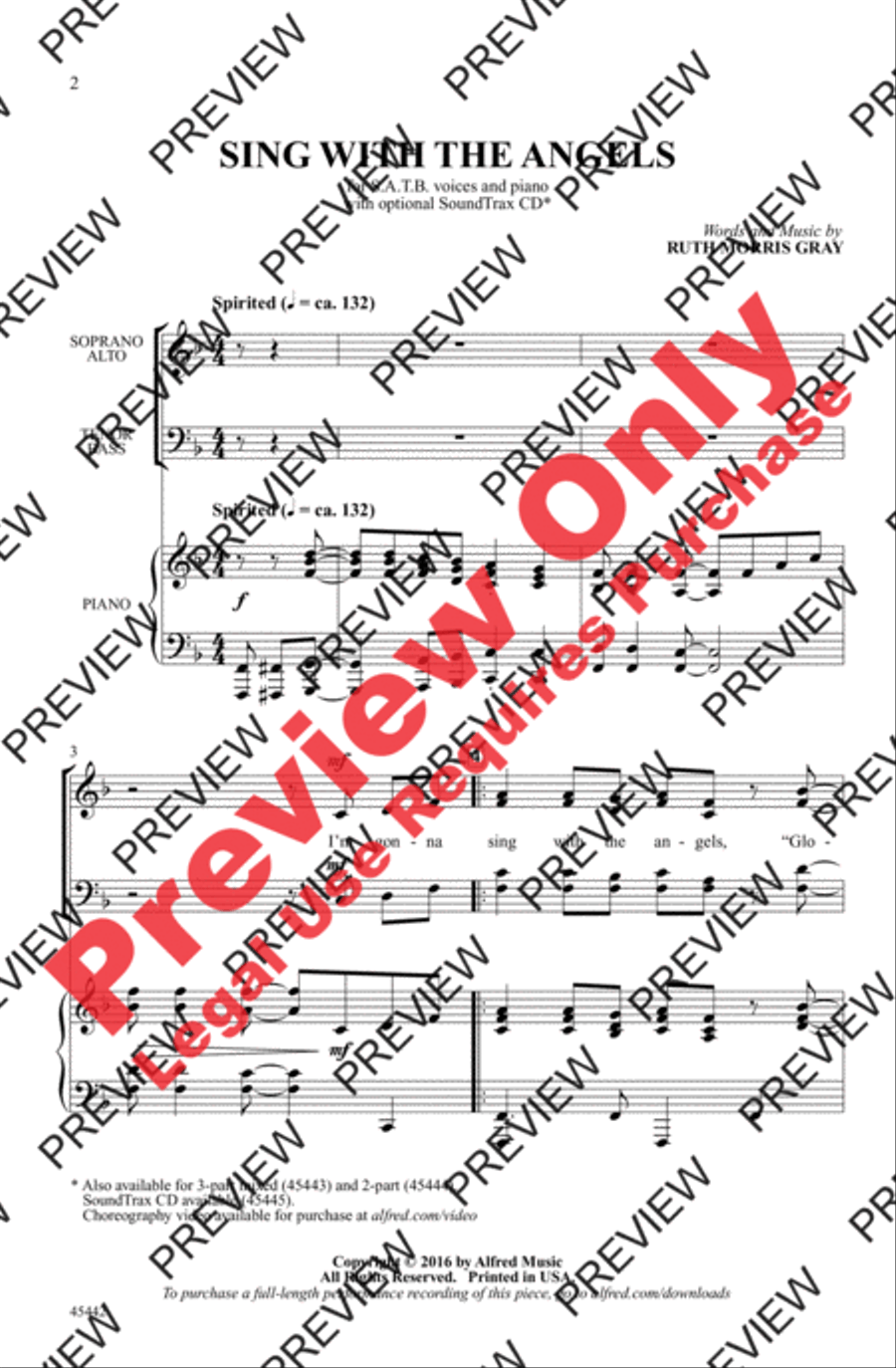 Sing with the Angels 4-Part scores gallery preview page 2