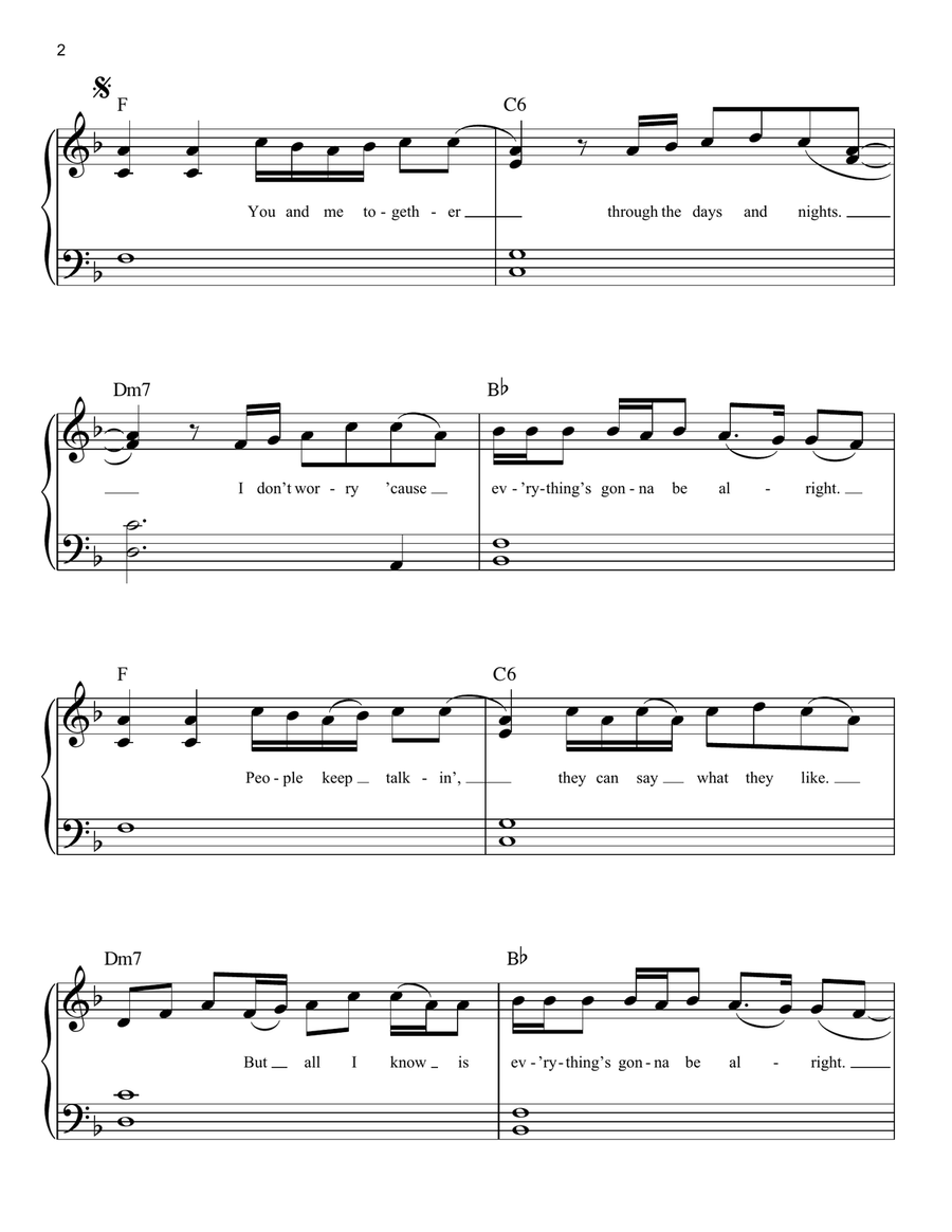 No One Easy Piano scores gallery preview page 2