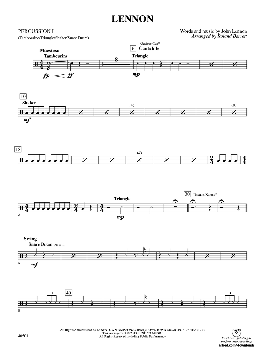 Lennon: 1st Percussion