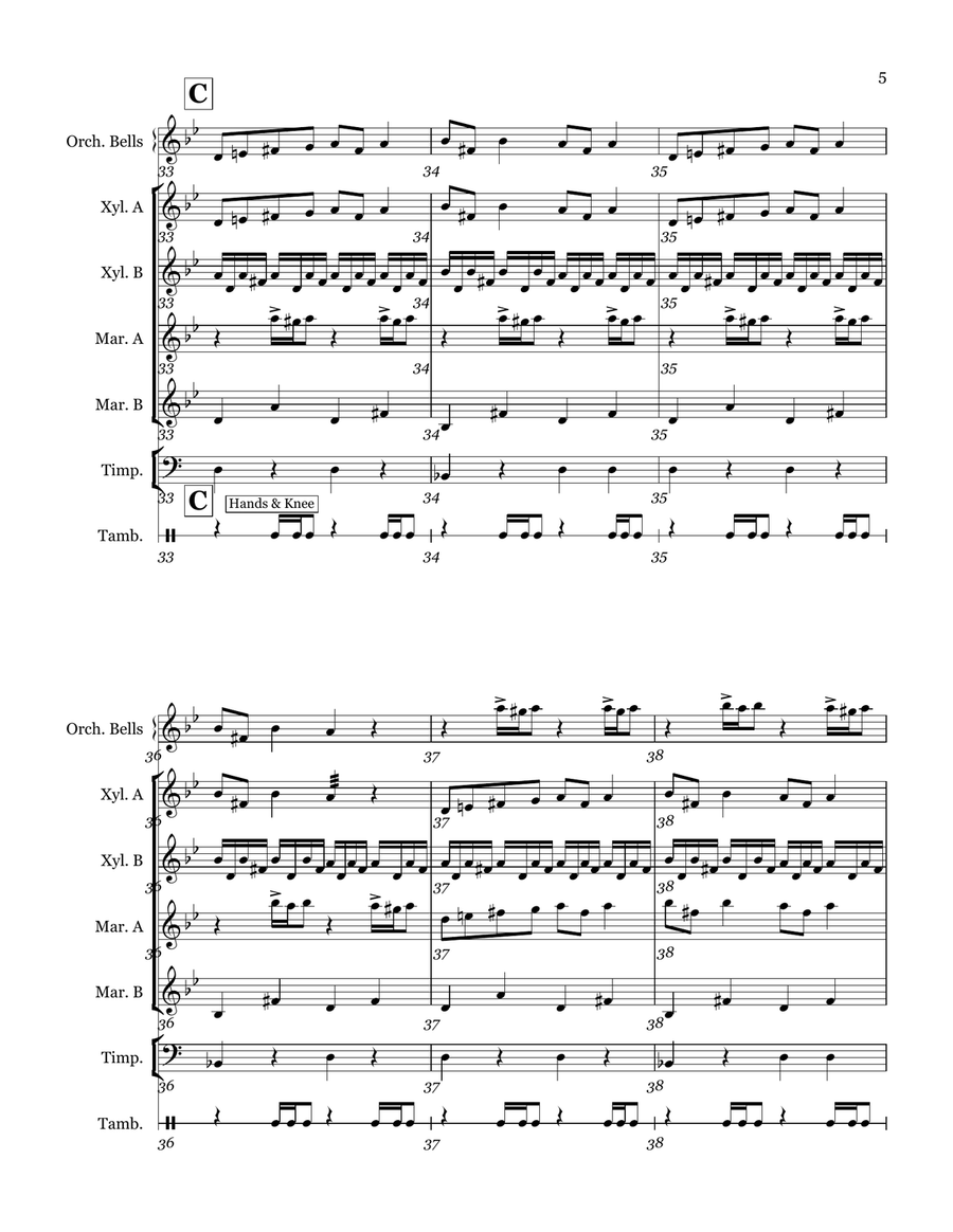 In The Hall Of The Mountain King from Peer Gynt Suite Marimba scores gallery preview page 5