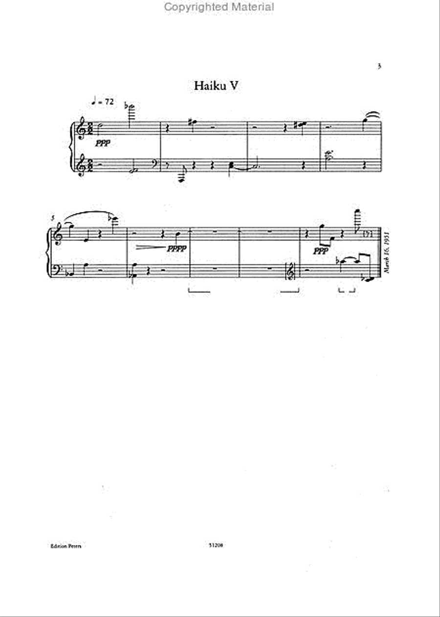 Haiku for Piano Piano scores gallery preview page 3