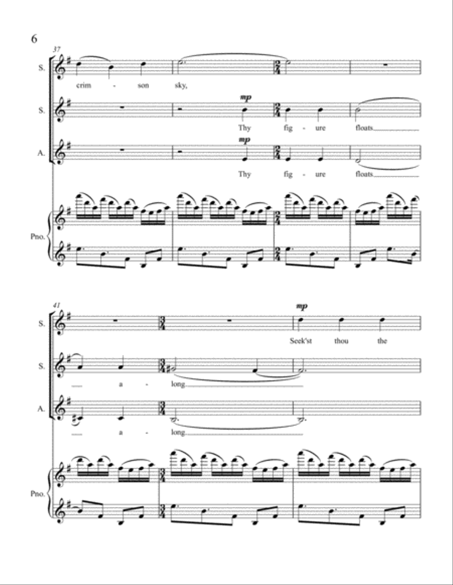 Lone Wandering SSA scores gallery preview page 6